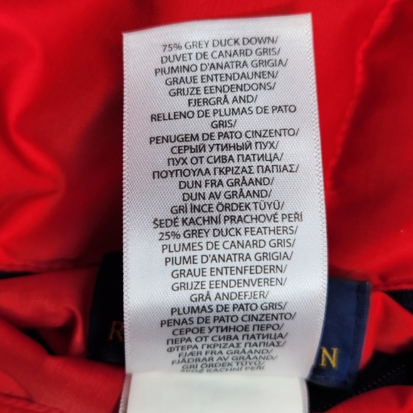 Polo Ralph Lauren Puffer Vest Boys Small 8 Reversible Duck Down Red Navy Preppy - Picture 10 of 13